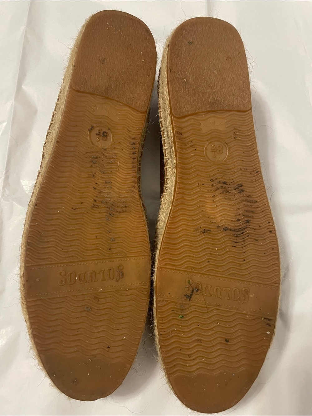 Soludos Tan Brown Leather Espadrille Slip-On - Picture 3 of 4